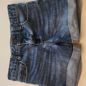 Gap Regular Midi Jean Denim Shorts Adjustable Waist Size 8